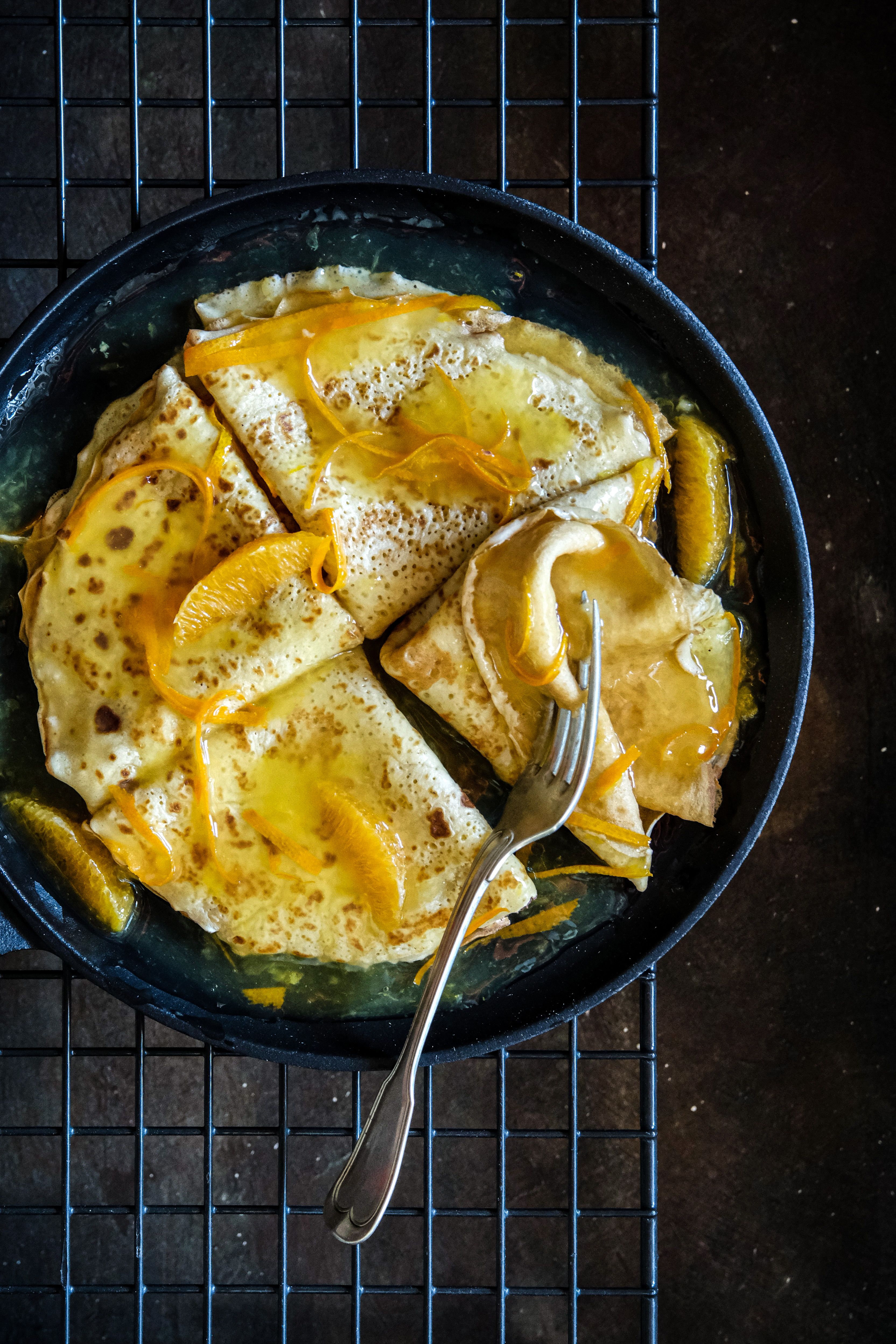 Crêpes françaises au citron et à la vanille