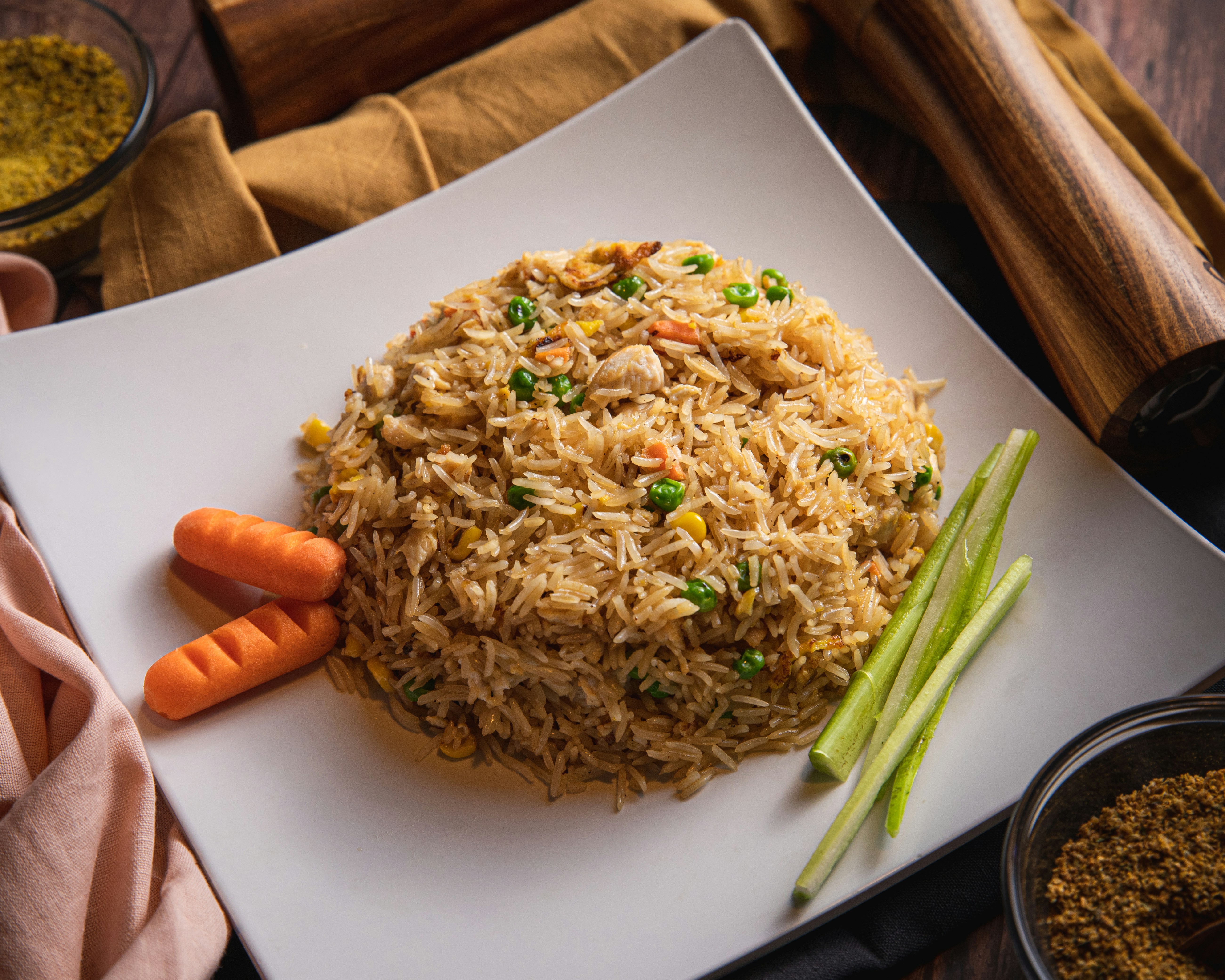 Riz sauté chinois aux œufs et gingembre