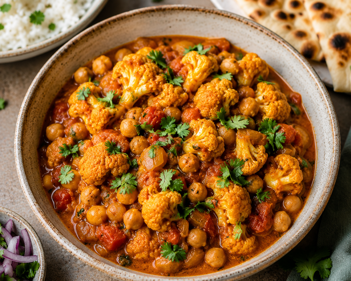 Curry indiano cavolfiore e ceci