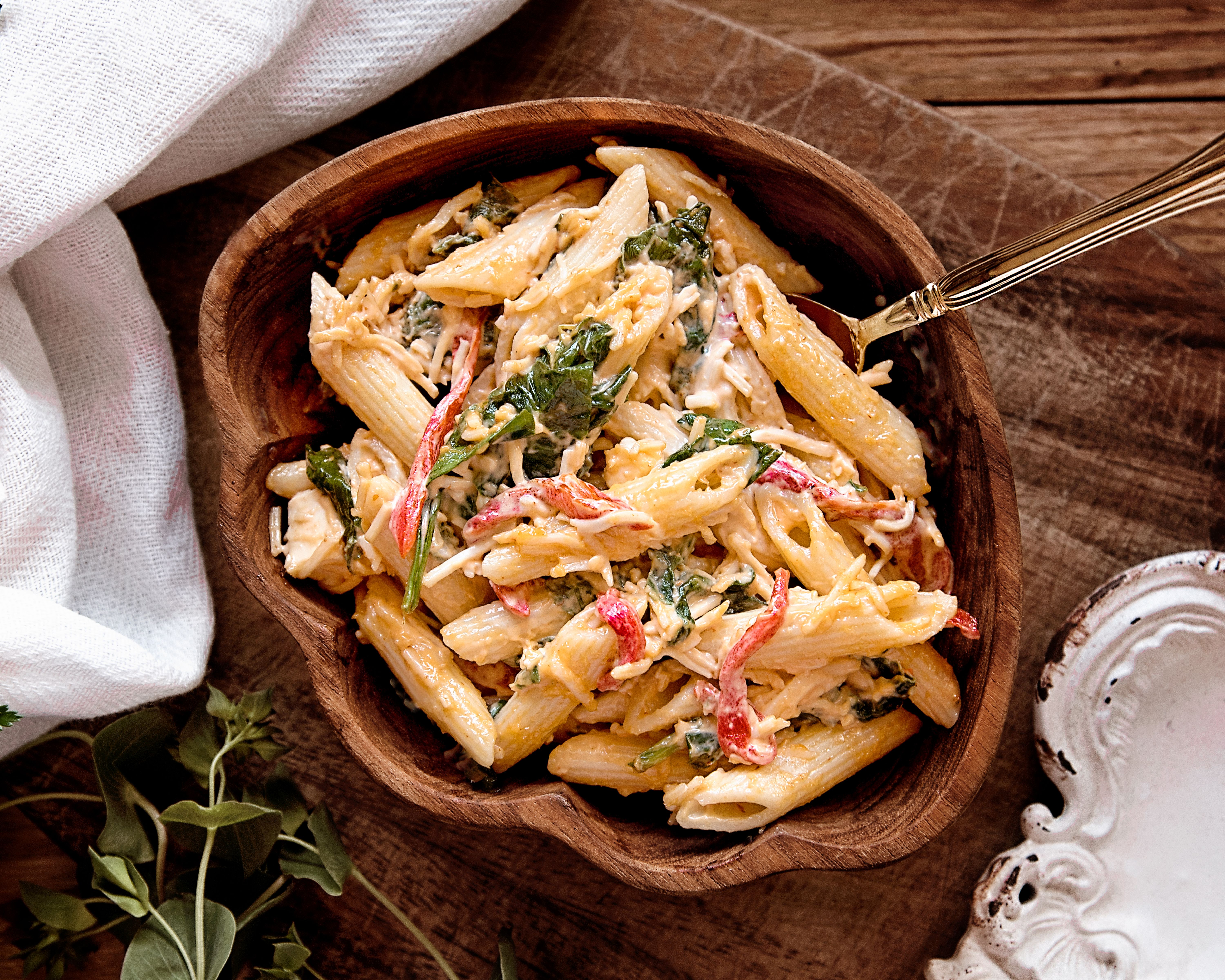Italian Creamy Tomato Spinach Pasta